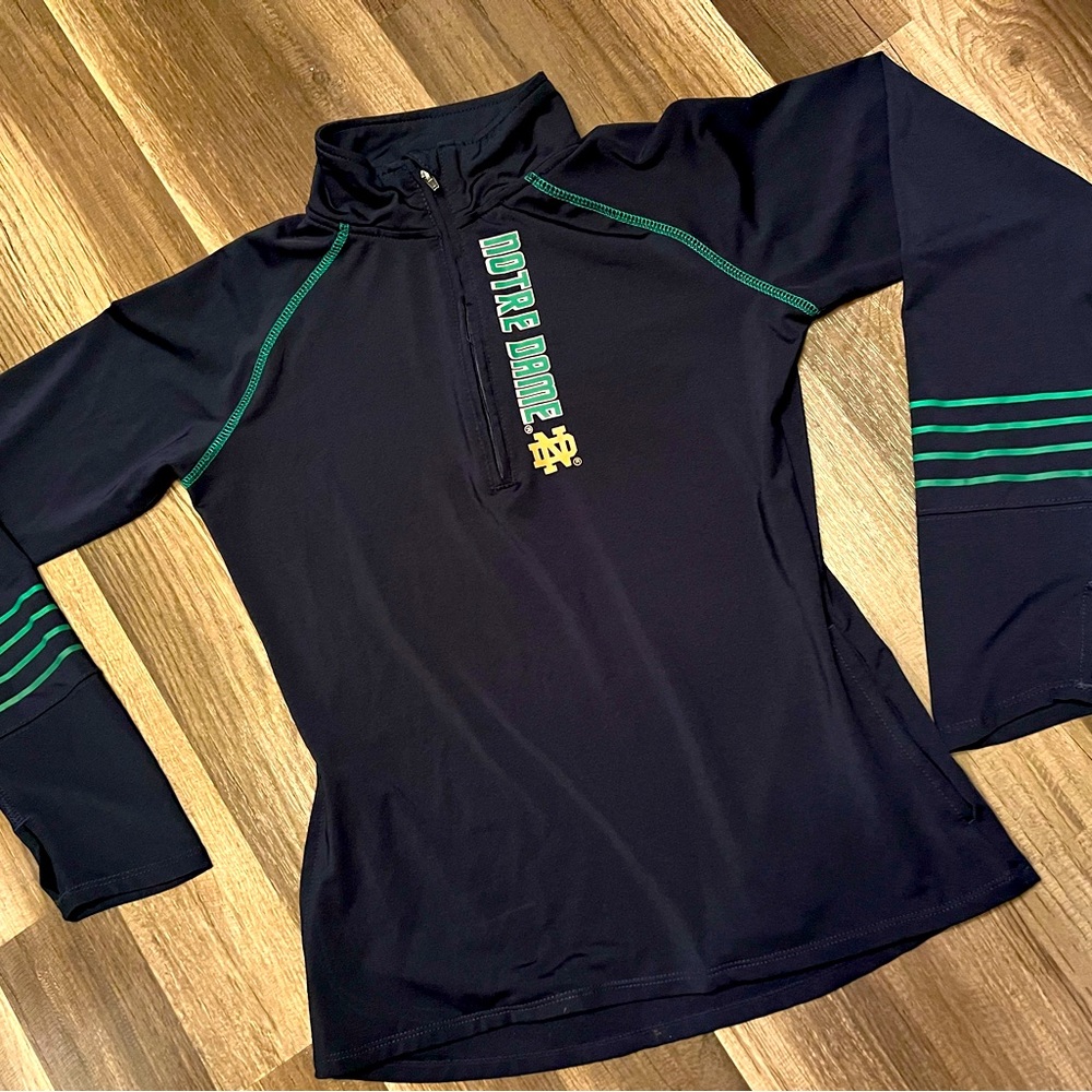Women’s Cut Notre Dame Dri-Fit 3/4 zip long sleeve pullover w/pockets. Like new!